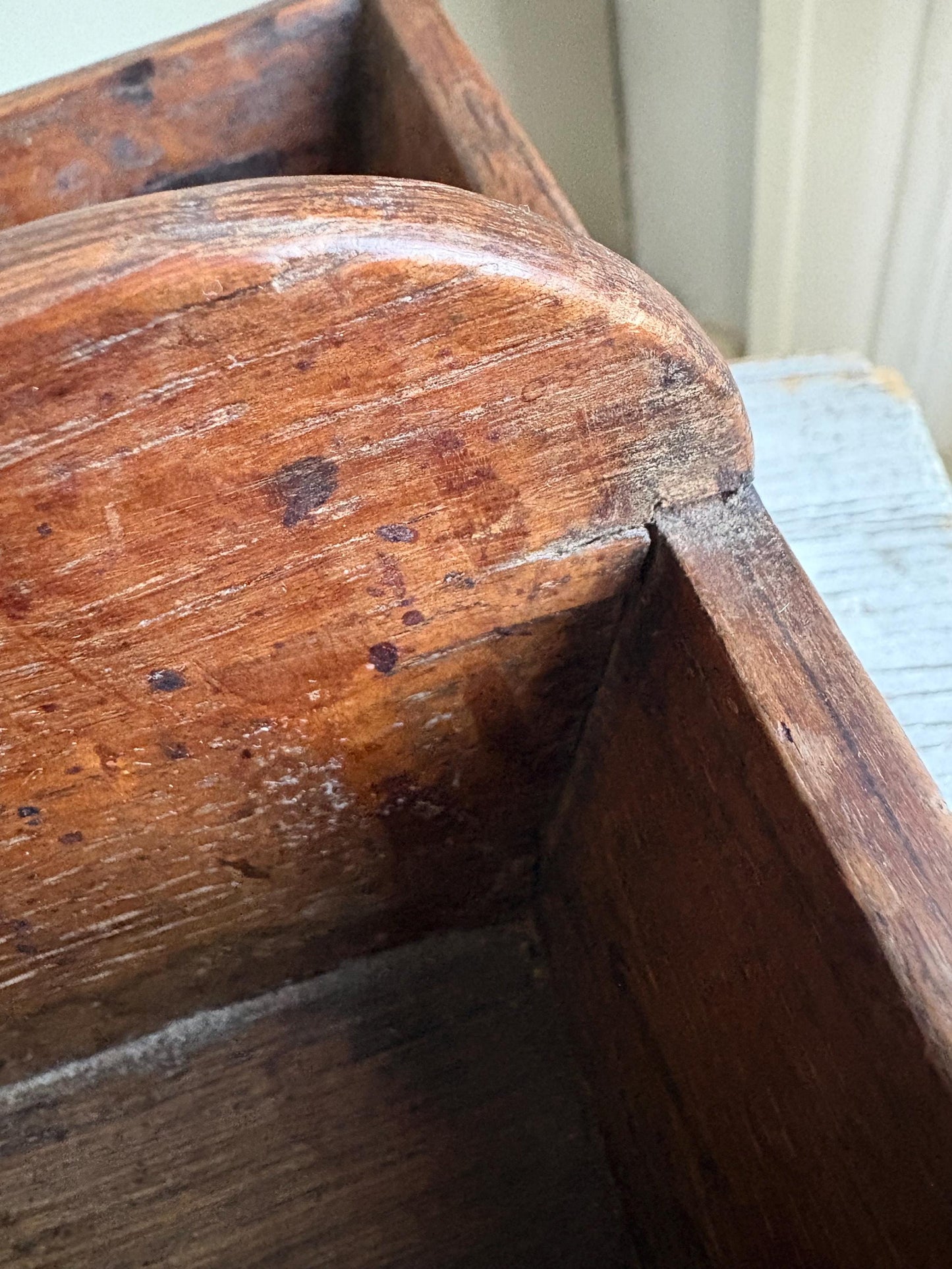 Antique Wooden Cutlery tray, Housemaids Trug,Wooden Trug.