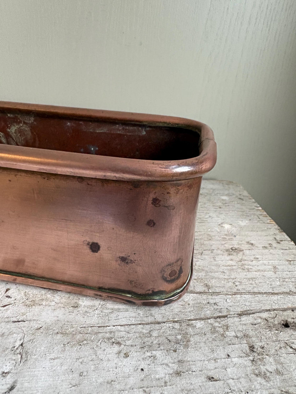 Small Vintage Copper Trough, Windowsill Planter, Kitchenalia