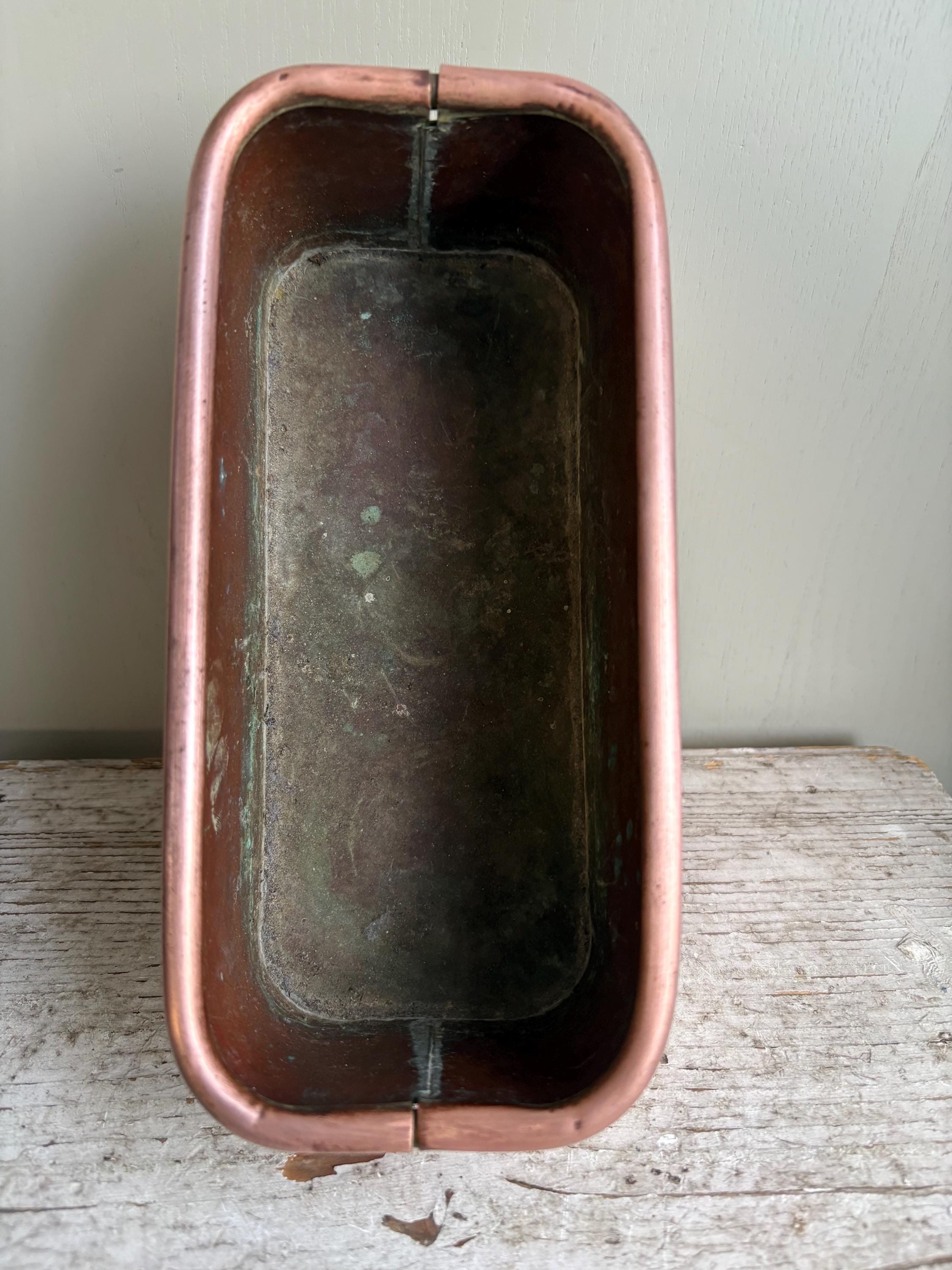 Small Vintage Copper Trough, Windowsill Planter, Kitchenalia