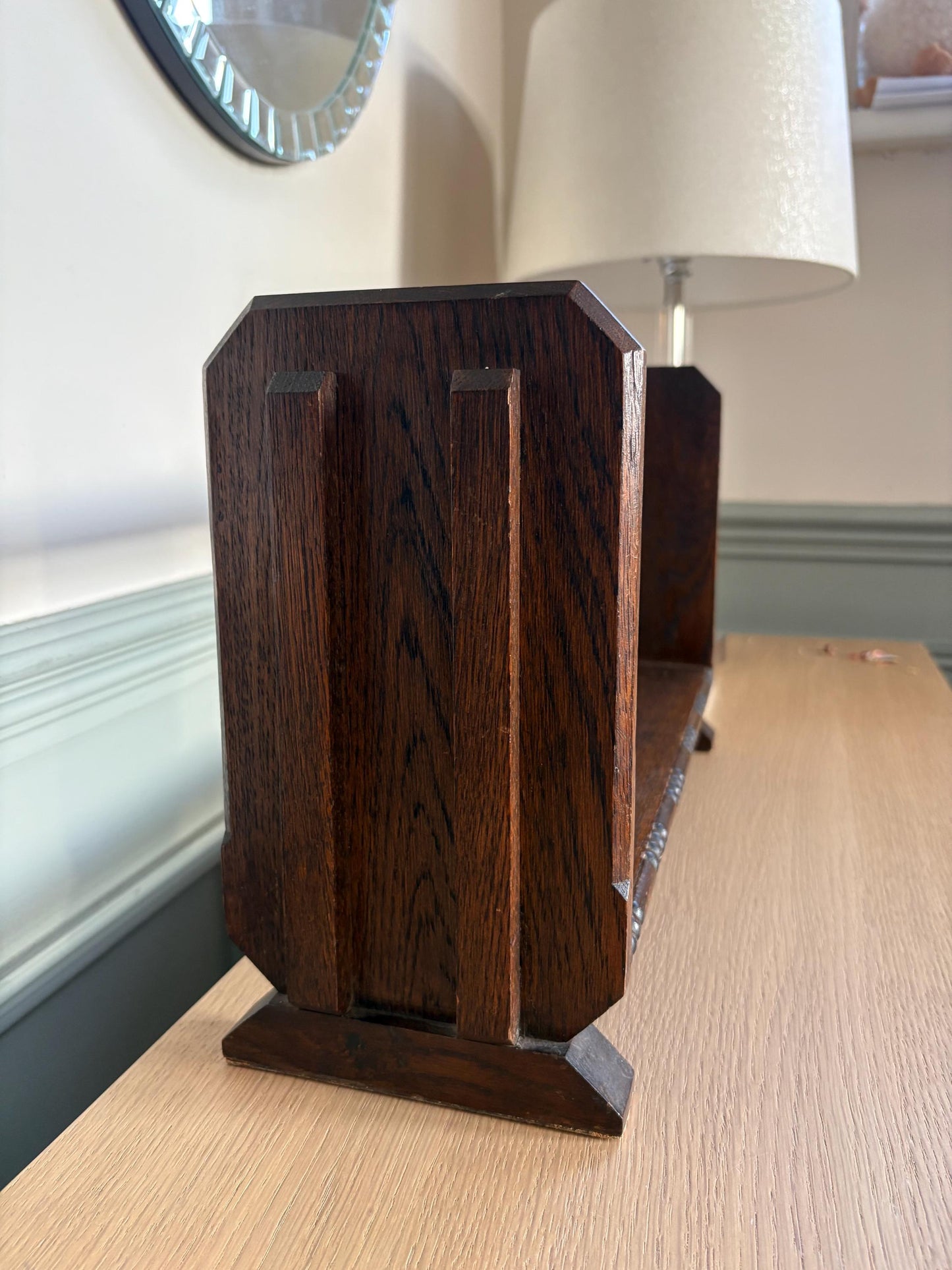 Art Deco Book Trough, Vintage Book Stand, Book Shelf.