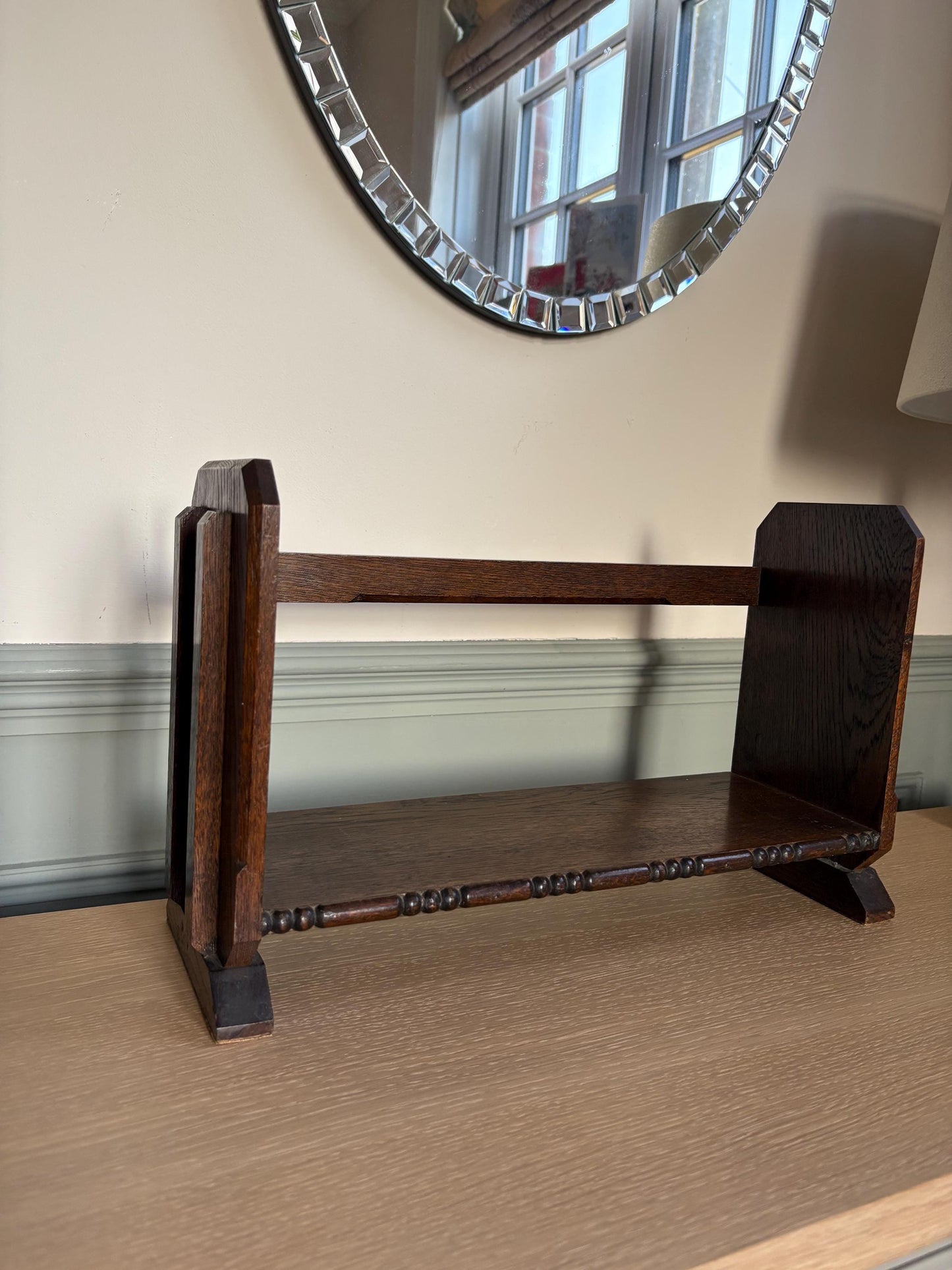 Art Deco Book Trough, Vintage Book Stand, Book Shelf.