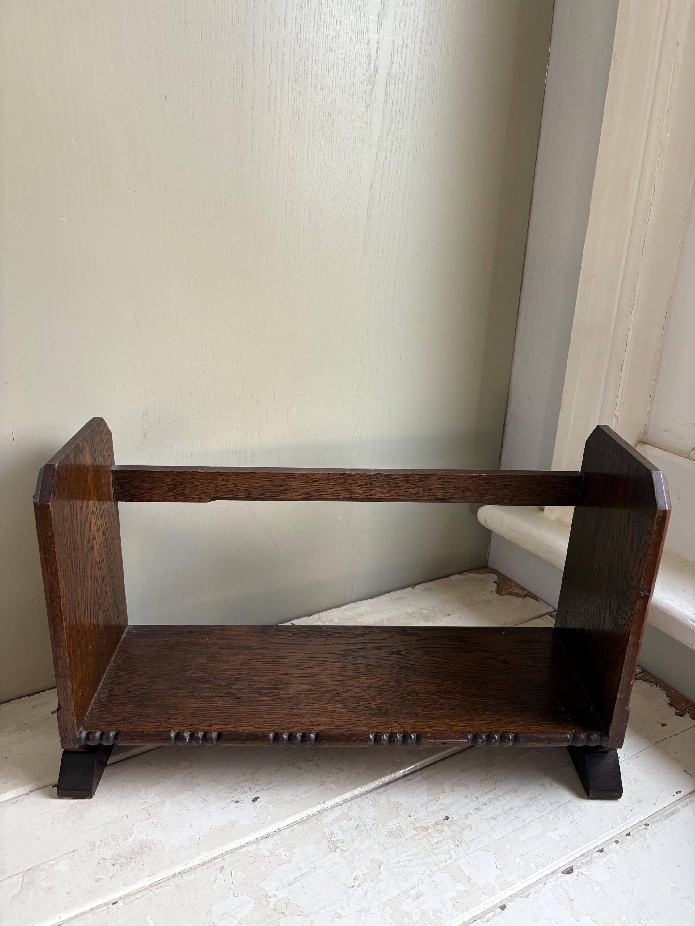 Art Deco Book Trough, Vintage Book Stand, Book Shelf.