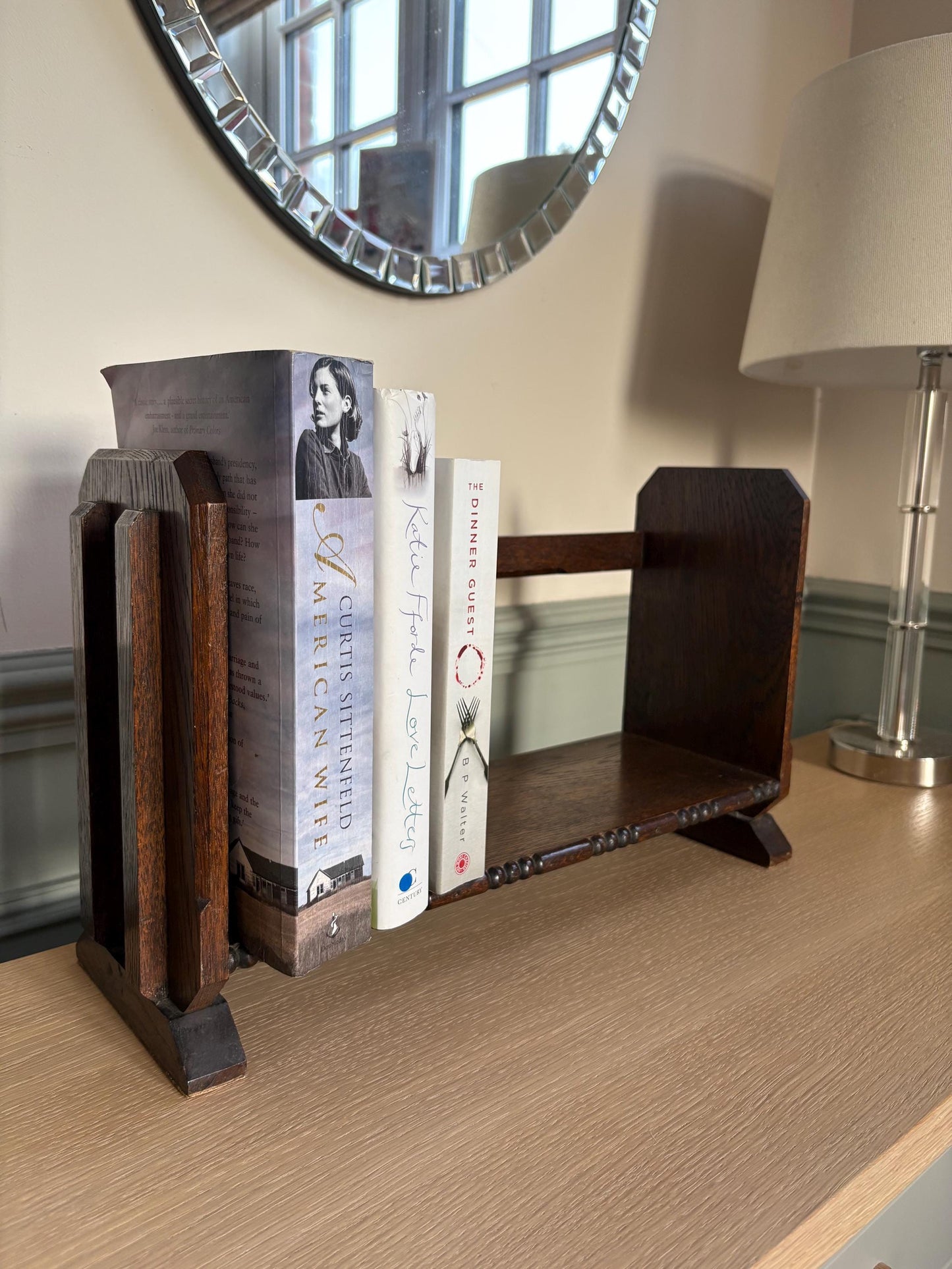 Art Deco Book Trough, Vintage Book Stand, Book Shelf.