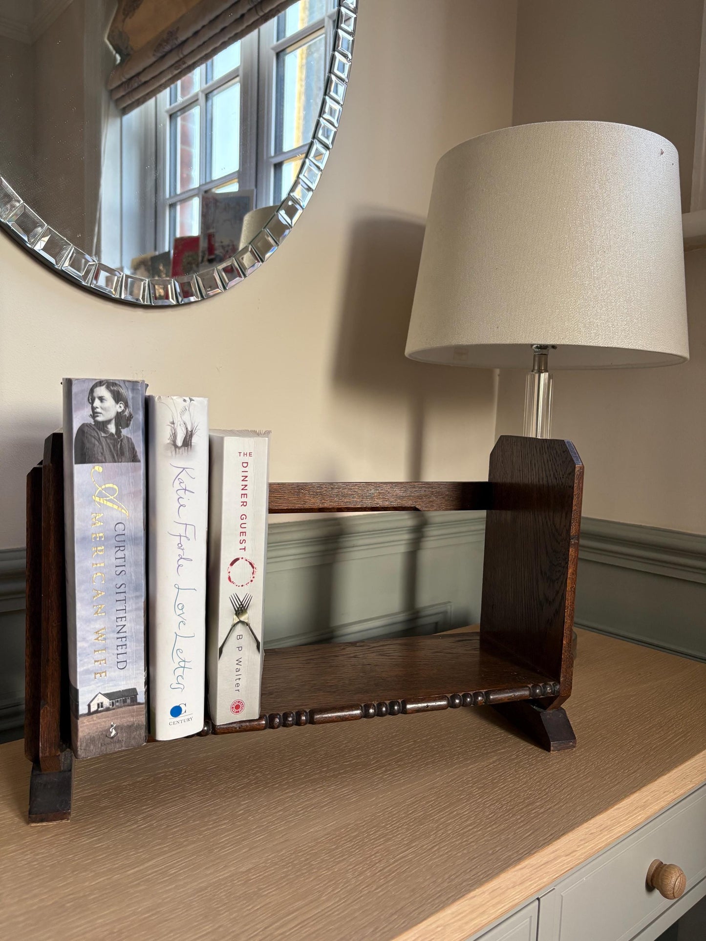 Art Deco Book Trough, Vintage Book Stand, Book Shelf.