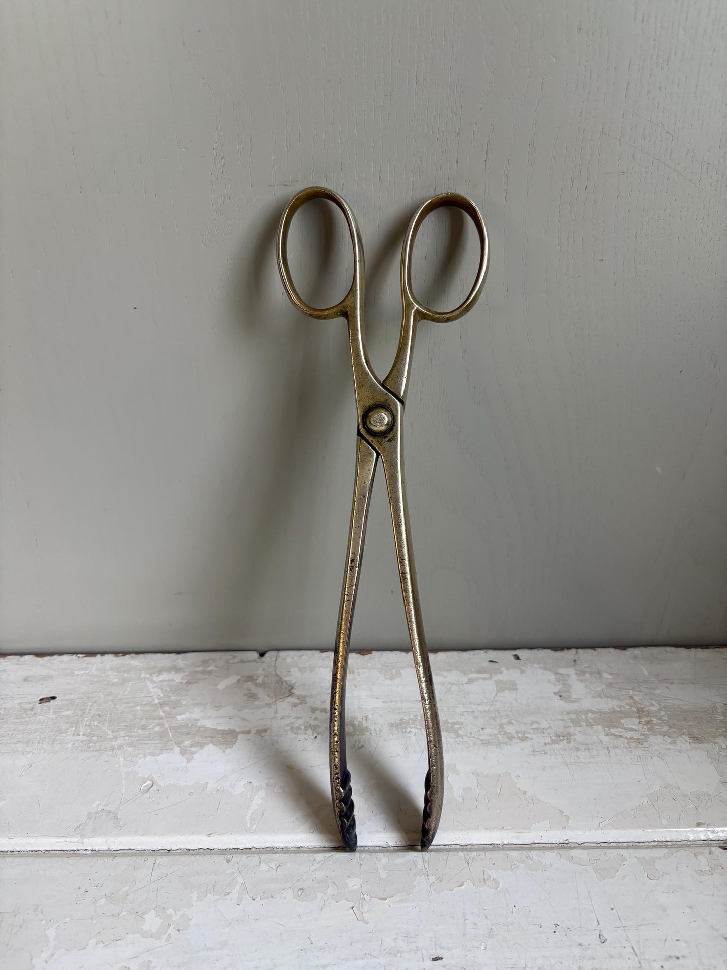 Brass Coal Tongs, Coal Scissors, Fireplace Accessories