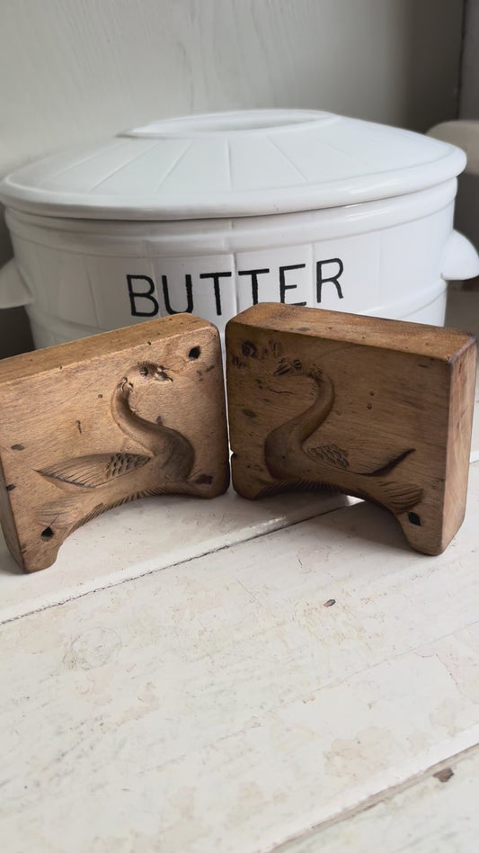 Antique Swan Butter Mould.