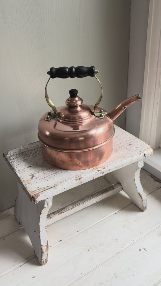 Simplex Patent Whistling Copper Kettle, English Copper Kettle